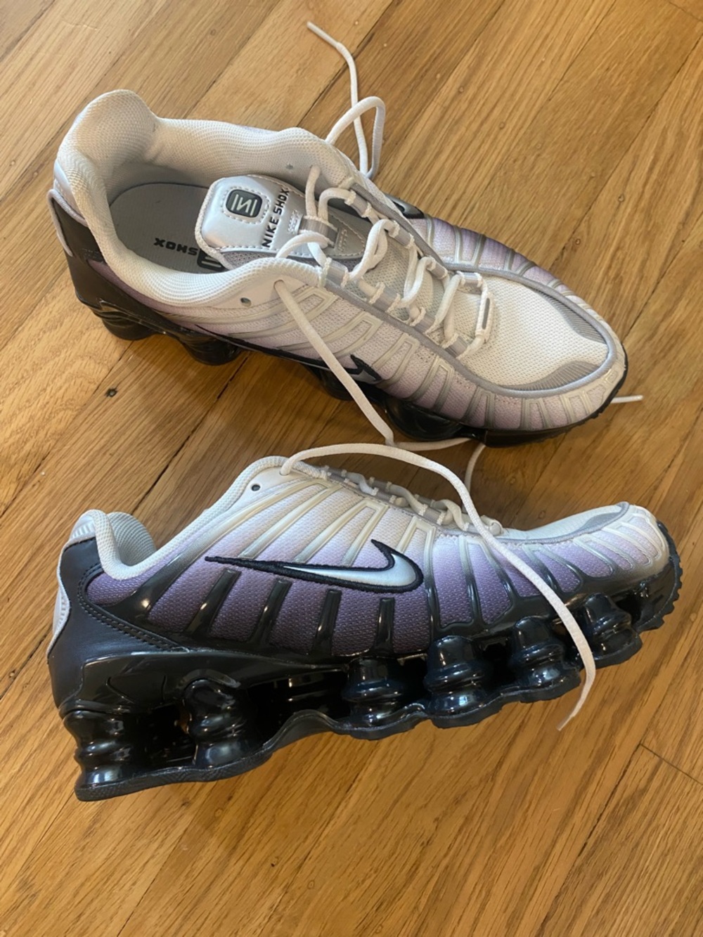 NEW Nike Shox TL Off Noir Metallic Silver Womens